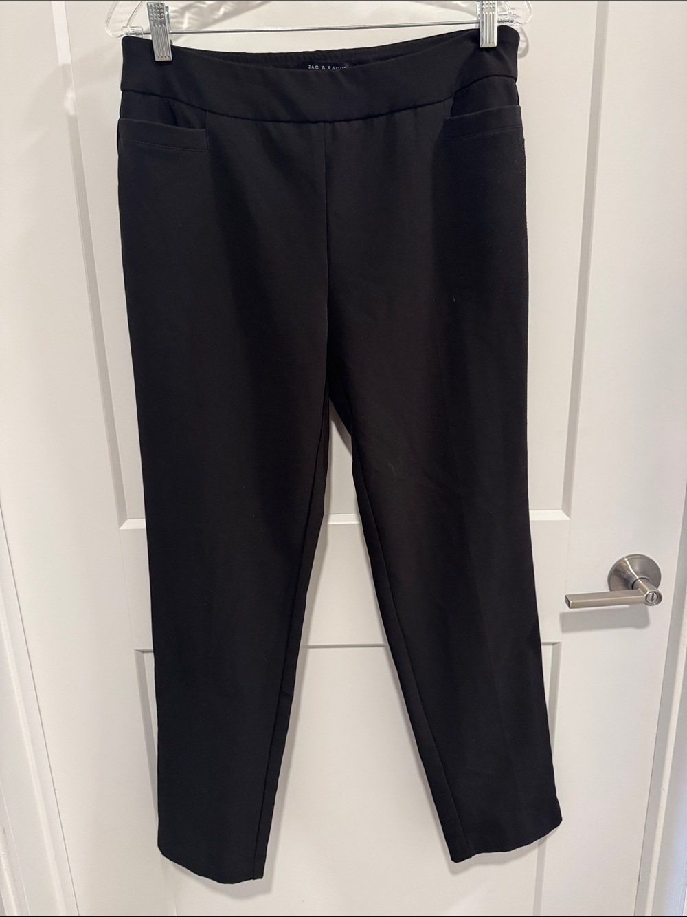 Zac & Rachel ladies black Ponte Slim Ankle Pants size 8